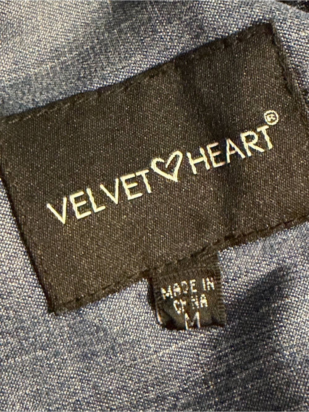 NWT Velvet Heart Blue Chambray Tencel Jumpsuit Sz Medium - Picture 9 of 10